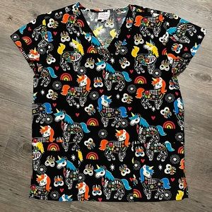 Scrub Top Unicorn